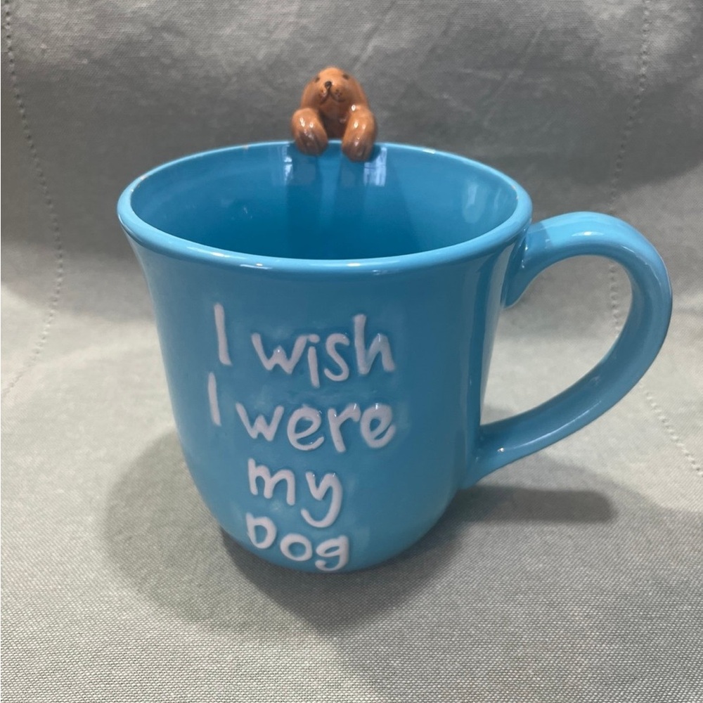 222 Fifth Blue Mug with Dog Design